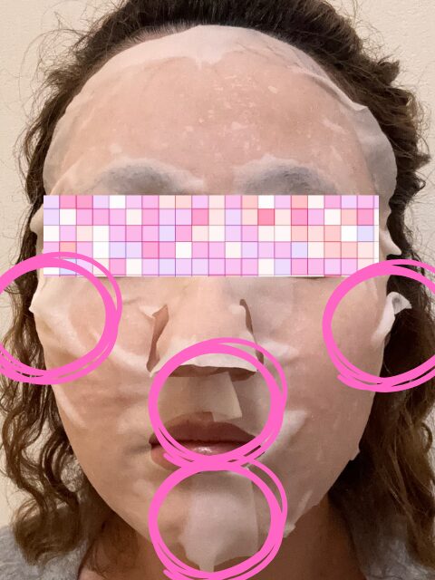 顔にフィットしたフェイスマスク