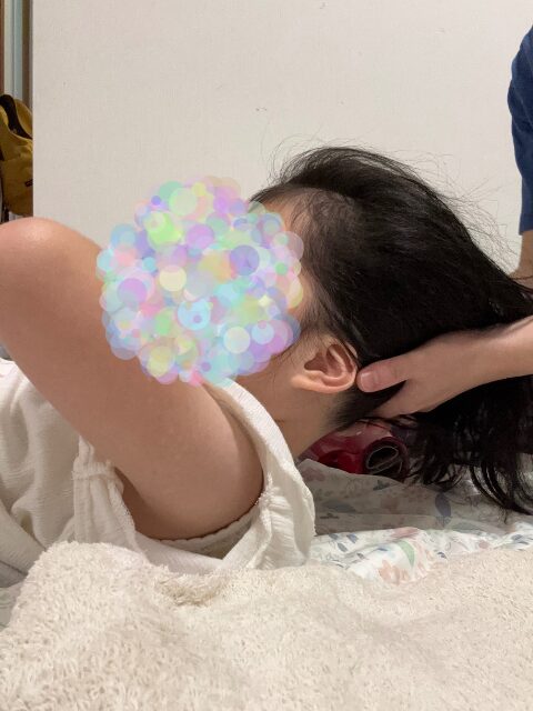 冷風をあてる
