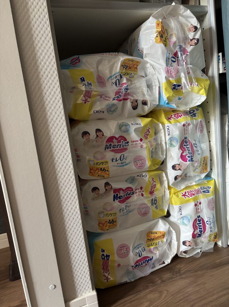 おむつのストック収納