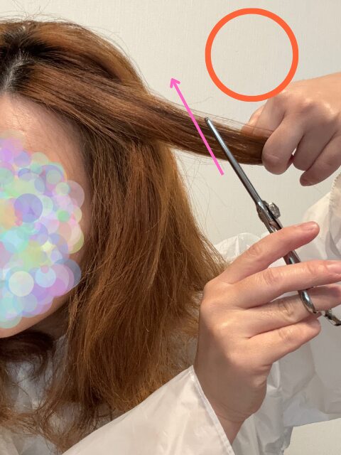 すきバサミの正しい入れ方