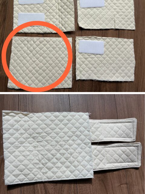 裏地を縫い付ける