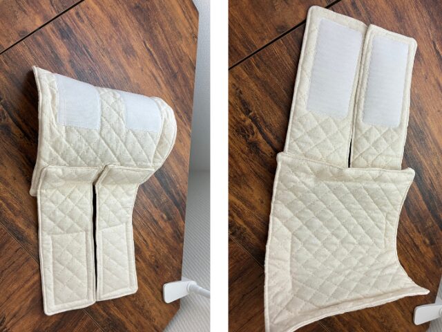 腕を曲げないためのアームカバー