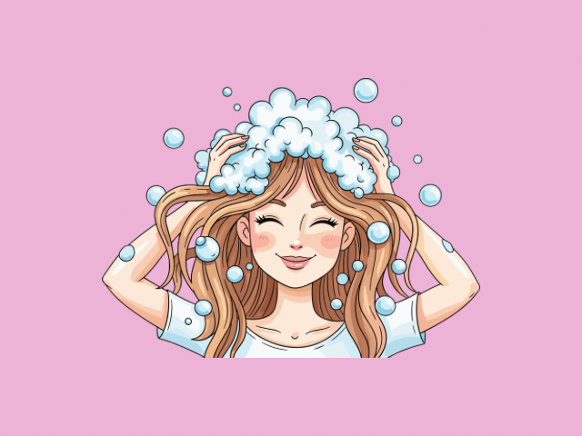 シャンプーで泡パック