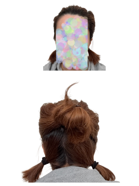 部分パーマのブロッキング