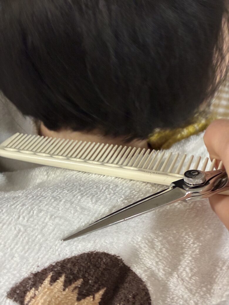 キッズボブカット方法